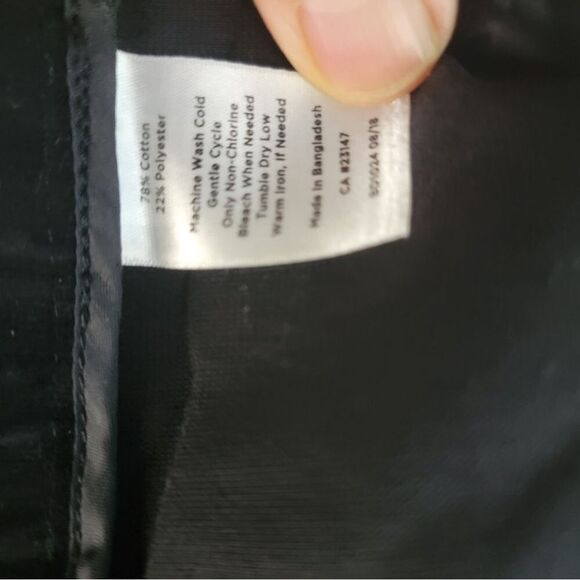 Talbots Classic Side Zip Stretch Cotton Ankle Pants Black Size 8 - Picture 7 of 14